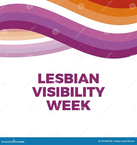 Lesbian Visibility Week Vector Stock Vector Illustration Of