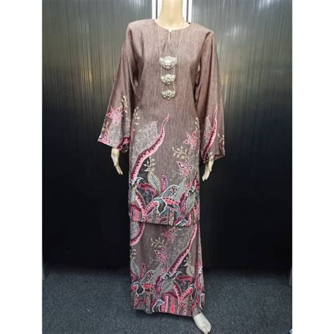 Baju Kurung Pahang Batik Delisha KB23033 Seta Pura Silk BBStml