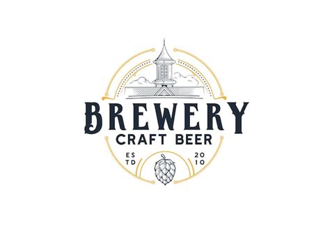 Premium Vector Brewery Craft Beer Logo Home Illustration