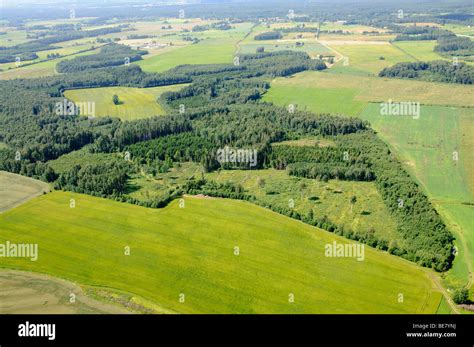 Forest Farmland Landscape Mosaic In Northern Latvia Stock Photo Alamy