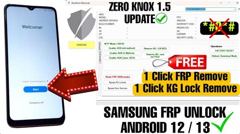 All Samsung FRP Bypass With ZeroKnox Removal Tool Zero Knox Removal