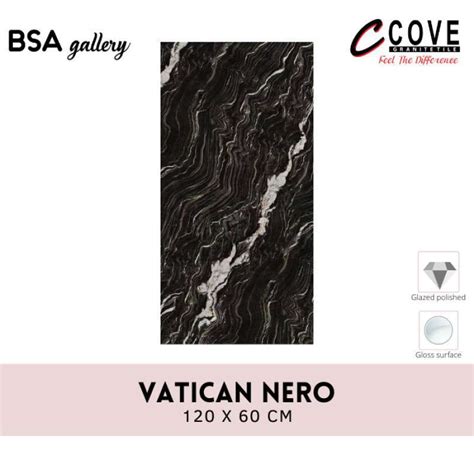 Jual GRANIT COVE 60X120 VATICAN NERO GRANITE TILE GLOSSY 120X60