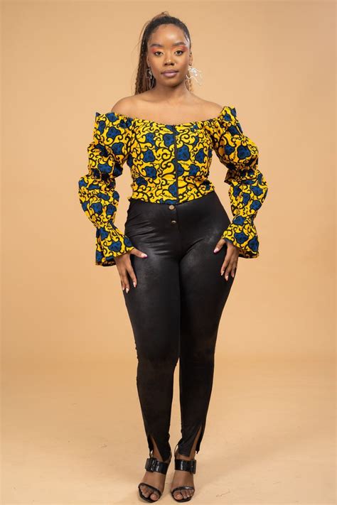 Millie Ankara Crop Top African Print Top Peplum Top Ankara Top