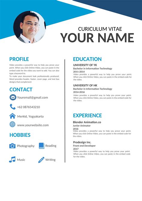 Free Modern Resume Templates To Download Doc Pdf Format Free