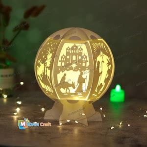 Nativity Scene Christmas Snowball Globe Lantern Svg For Cricut Projects