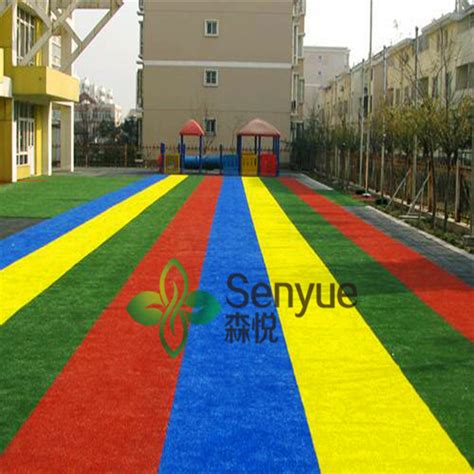 Rich And Colorful Artificial Turf Grass Rainbow Runway With Styling For Schools Kindergartens