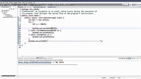 Java Tutorial For Beginners Catching And Handling Exceptions In