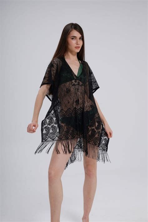 Sia Less Siyah Bikini ve Mayo Üstü Narin Desenli Raşel Pareo P