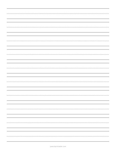 Handwriting Paper Printable 14 Inch Line Spacing Handwriting Paper