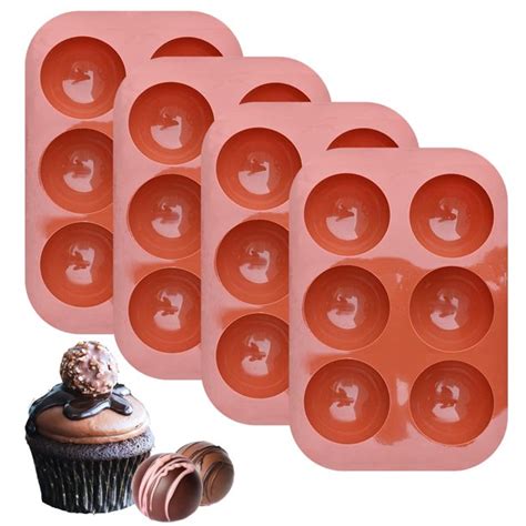 Homchum 6 Holes Semicircle Silicone Mold Half Sphere Chocolate Non