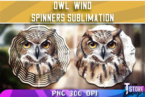 Owl Wind Spinners Sublimation Png Graphic By The T Store Design