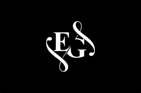 EG Monogram Logo Design V6 Graphic By Greenlines Studios Creative Fabrica