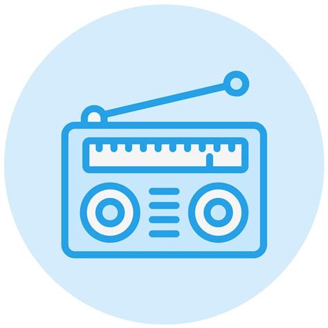 Ilustración del diseño del icono vectorial de radio Vector Premium