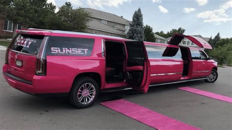 Pink Escalade Limo