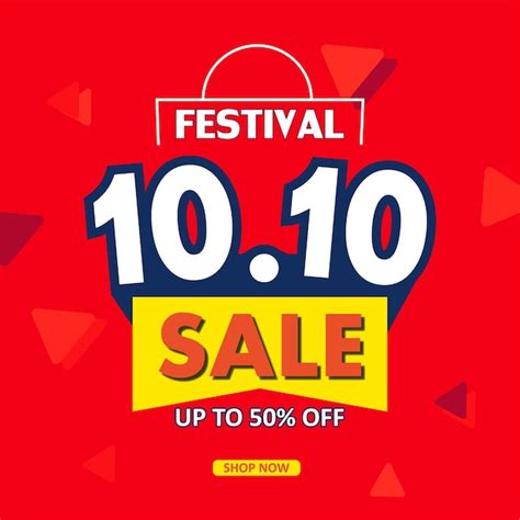 Premium Vector 1010 Festival Sale Poster Or Flyer Design Global