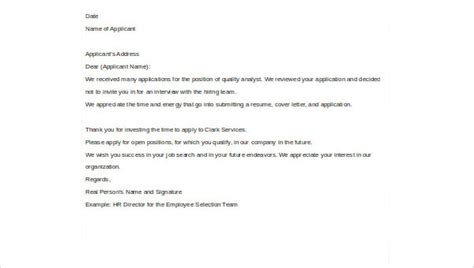 FREE 3 Sample Employment Rejection Letter Templates In MS Word PDF