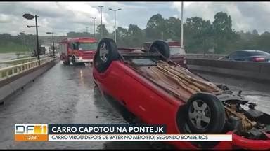 Df Carro Capotou Na Ponte Jk Nesta Quinta Globoplay