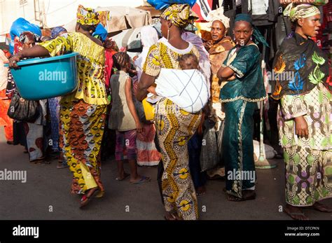 Grand Marche Scene Bamako Mali Stock Photo Alamy