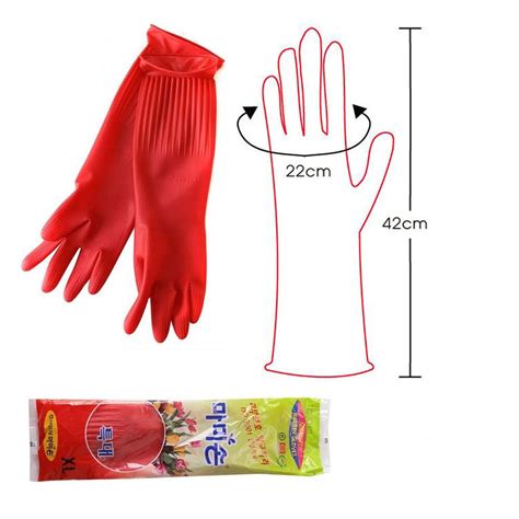 Latex Rubber Kitchen Gloves Korea Mamison Gloves Long Dish Washing