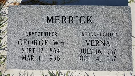 George William Merrick Homenaje De Find A Grave