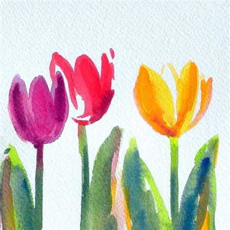 Simple Watercolor Flowers At Paintingvalley Explore Collection Of