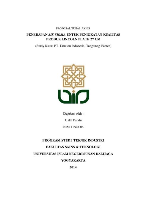 11 Skripsi Teknik Industri Tentang Quality Control Contoh Proposal