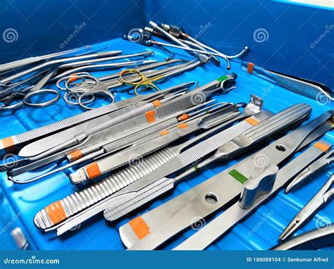 Septo And Rhinoplasty Surgical Instrument Tray Stock Photo Image Of