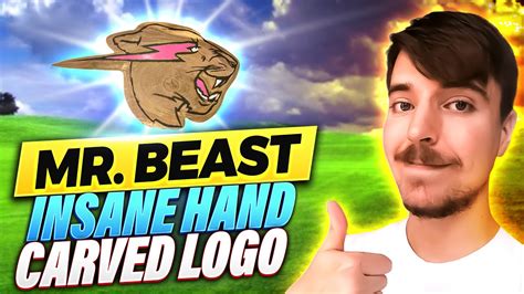 I Hand Carved Mr Beasts Logo And Shipped It To Him Youtube