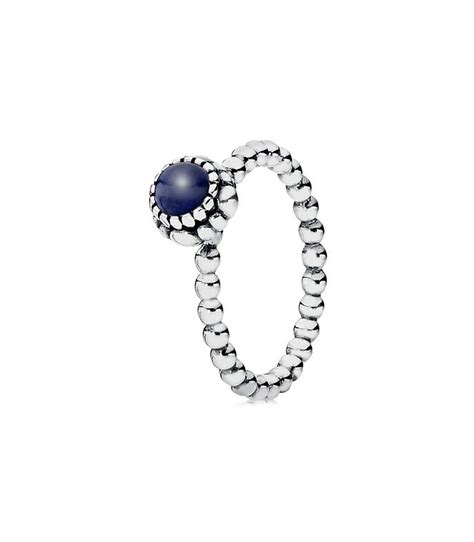 Pandora Anillo De Plata Piedra De Nacimiento Septiembre Lapislázuli