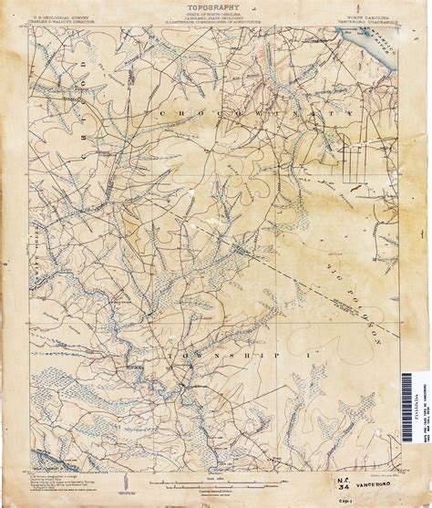 Topographic Map Of North Carolina Map