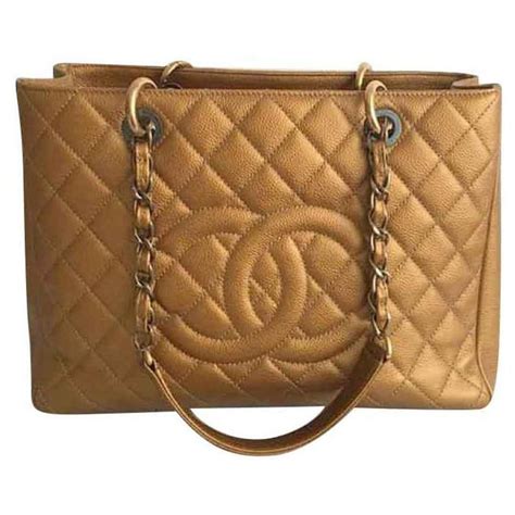 Chanel Gst Golden Leather Ref128662 Joli Closet