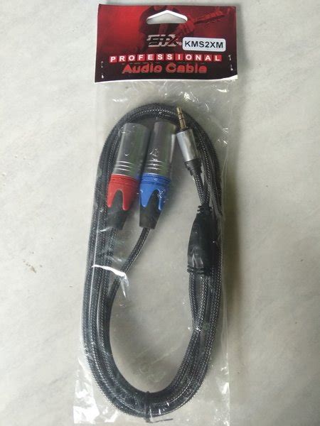 Jual Kabel Audio Jack Mini Stereo 3 5mm To 2 Xlr Male Merk Stx Panjang