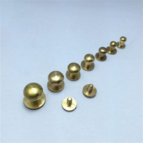 Sam Brown Browne Screw Stud Button Round Head Solid Brass Etsy