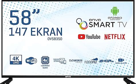 Onvo Ov K Ultra Hd Ekran Uydu Al C L Android Smart Led Tv