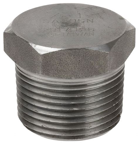 GRAINGER APPROVED 304 Stainless Steel Hex Head Plug MNPT 3 4 In Pipe