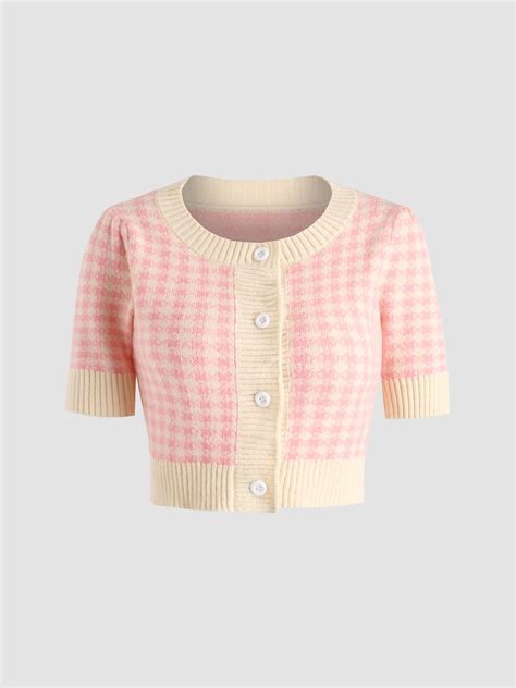 Pink Crop Cardigan Cider