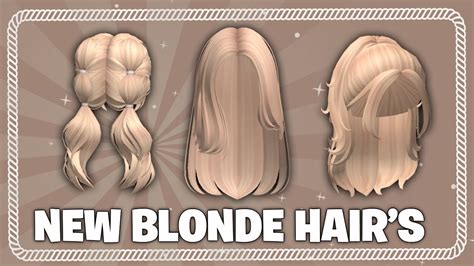 HURRY FREE BLONDE HAIR IN ROBLOX YouTube