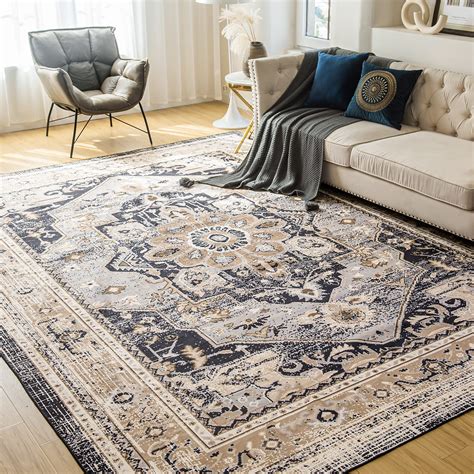 Vk Living Machine Washable Rug X Vintage Persian Oriental Style