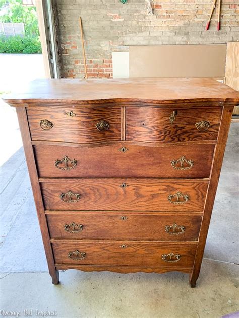 Two Tone Dresser Makeover In Cypress Vine Green And Wood