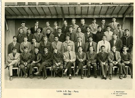 Photo de classe 1ere 3M2 de 1961 Lycée Jean baptiste Say Copains d avant