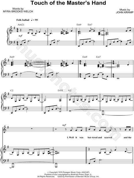 Natalie Macmaster Touch Of The Master S Hand Sheet Music In G Major Transposable Download