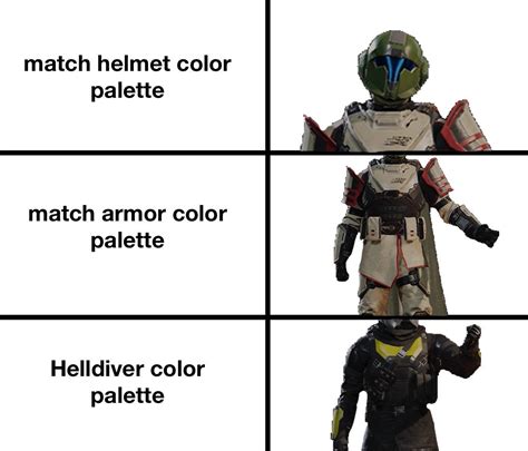 My Suggestions For Helldivers 2 Customization Colors Just 3 Options To Not Break The Immersions