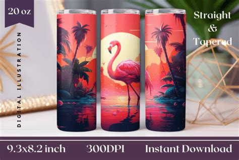 Flamingo Wind Spinner Sublimation Design Graphic By Ailirel Design · Creative Fabrica