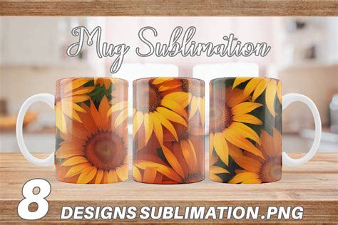 Mug Sunflower Pattern Graphic By Artnoy Creative Fabrica