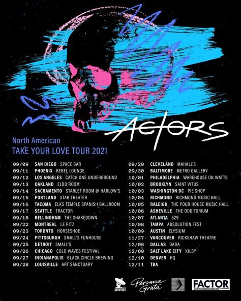 Actors Announces North American Tour Dates Artoffact Records