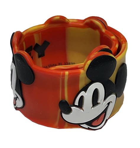 Disney Slap Bracelet Mickey Mouse Orange And Yellow