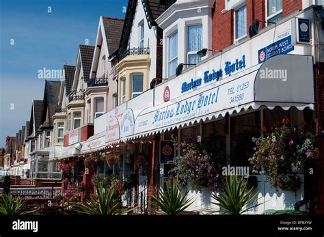 traditional bed & breakfast hotels in Blackpool, UK Stock Photo - Alamy