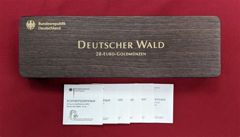 Bundesrepublik Deutschland FRG 6 x 20 Euro Goldmünzen je 1 8 Unze