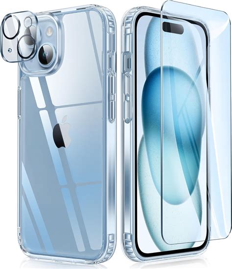 FNTCASE Coque Pour IPhone 15 Coque De Protection Transparente Et Fine