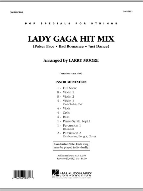 Lady GaGa Hit Mix By Larry Moore Sheet Music For Orchestra At Sheet